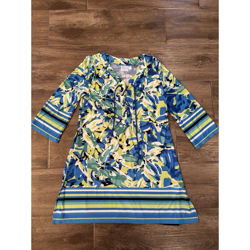 Beach Break Women’s Size S‎ Green & Blue Lace Up Swim Coverup